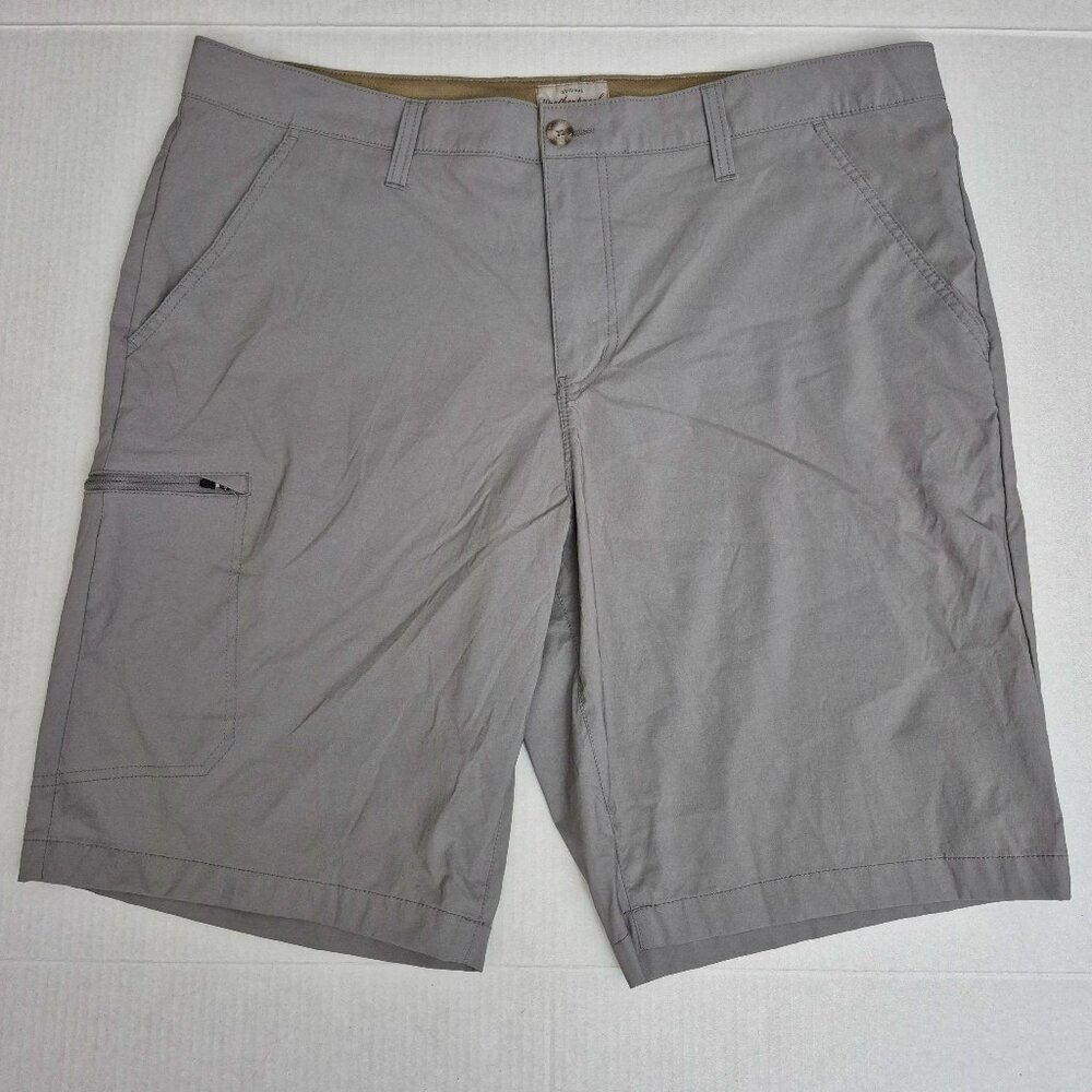 Weatherproof Vintage Men Cargo Shorts Size 40 Performance Stretch 10.5" Gray